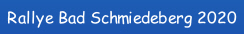 Rallye Bad Schmiedeberg 2020.